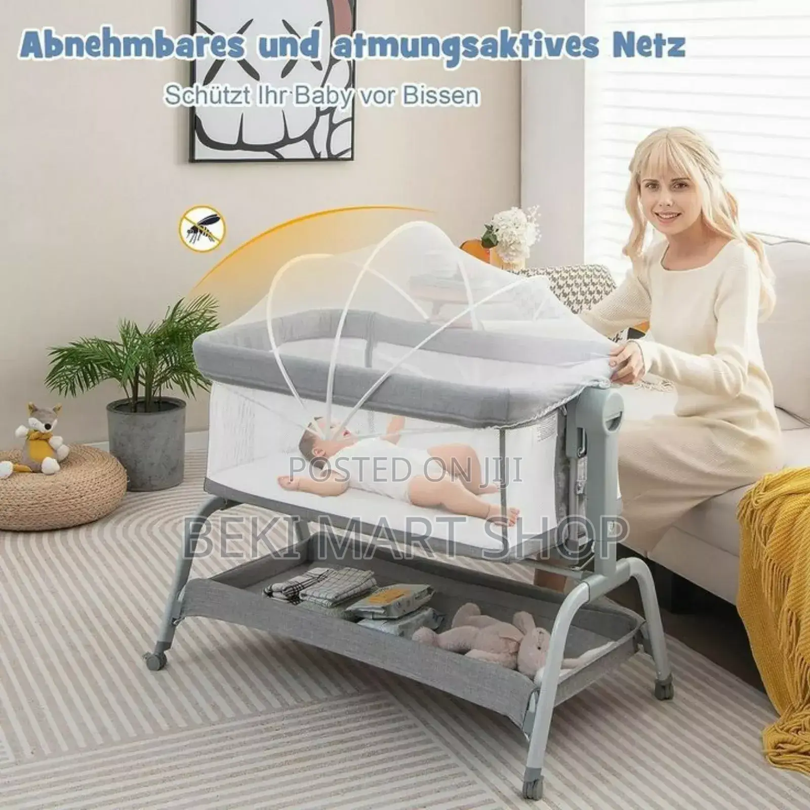 Baby Bedside Crib የሕፃናት አልጋ