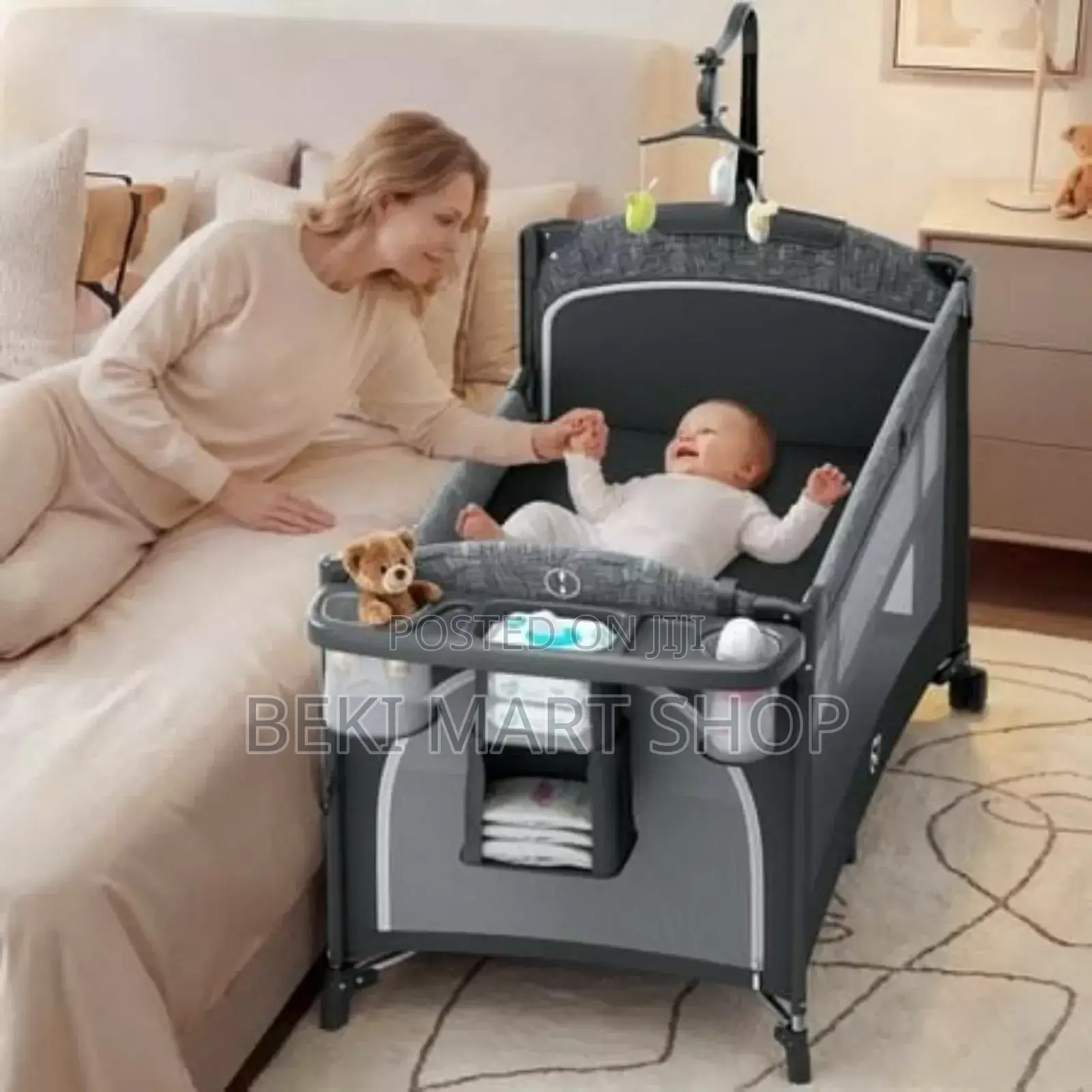 Baby Bedside Crib የሕፃናት አልጋ