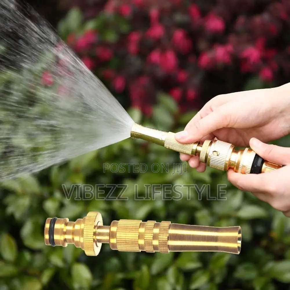 Multipurpose Brass Hose Spray Nozzle For Car, Garden, And Pet Wash
