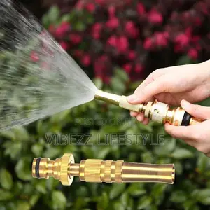 Multipurpose Brass Hose Spray Nozzle For Car, Garden, And Pet Wash