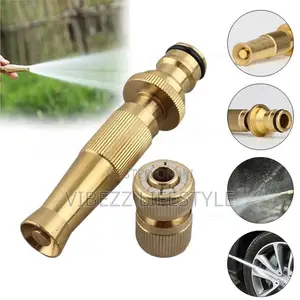 Multipurpose Brass Hose Spray Nozzle For Car, Garden, And Pet Wash