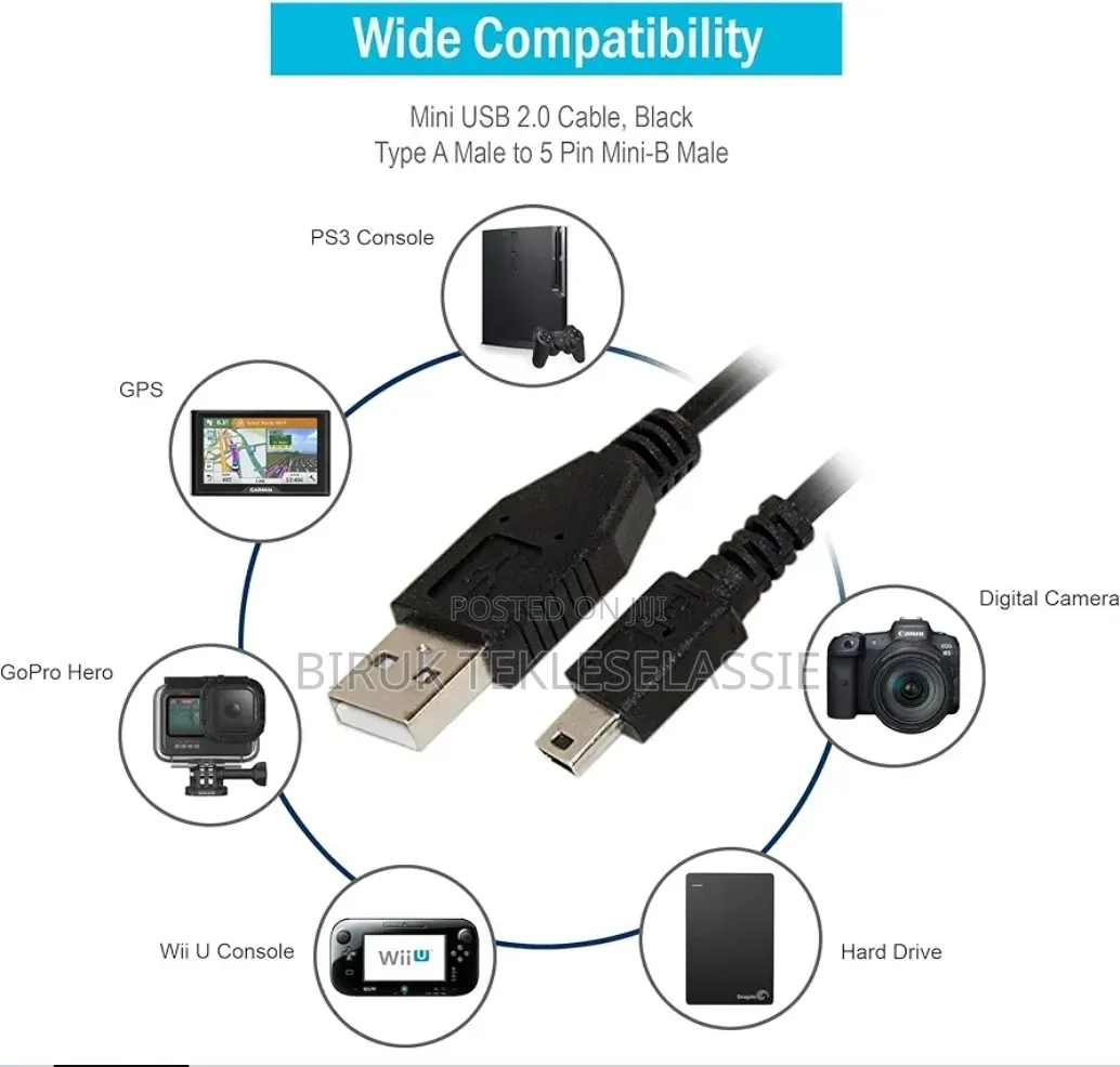 5 Pin Mini Usb V3 Cable 1 Meter
