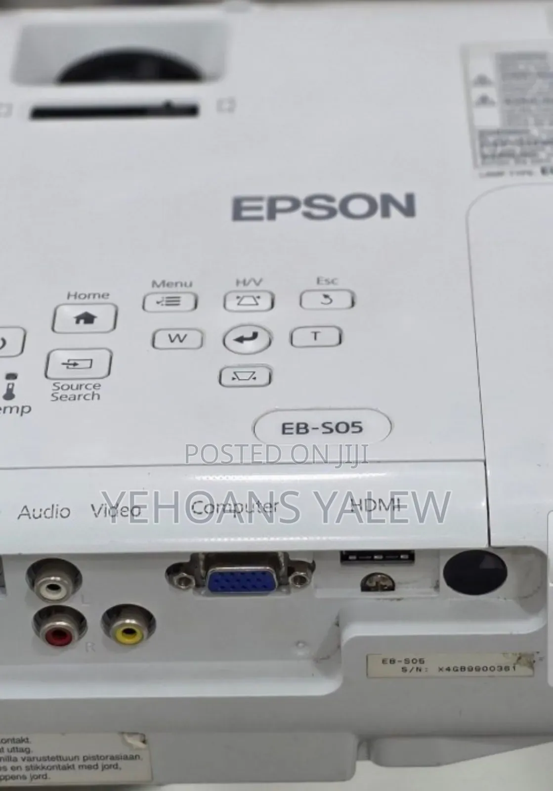 Epson Projector Model Name: Eb-S05 With Bag Hardwa