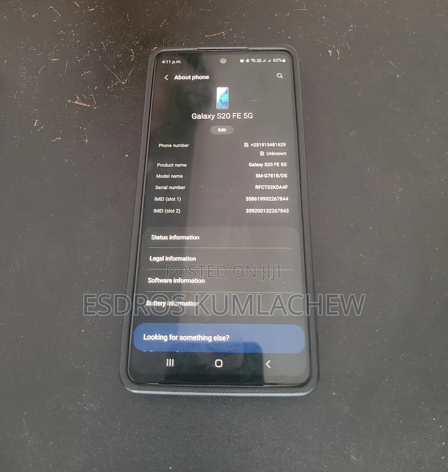 Samsung Galaxy S20 FE 5G 128 GB Black