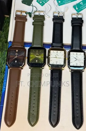 Viguer Original Square Leather Watch – Professional Men's Collection