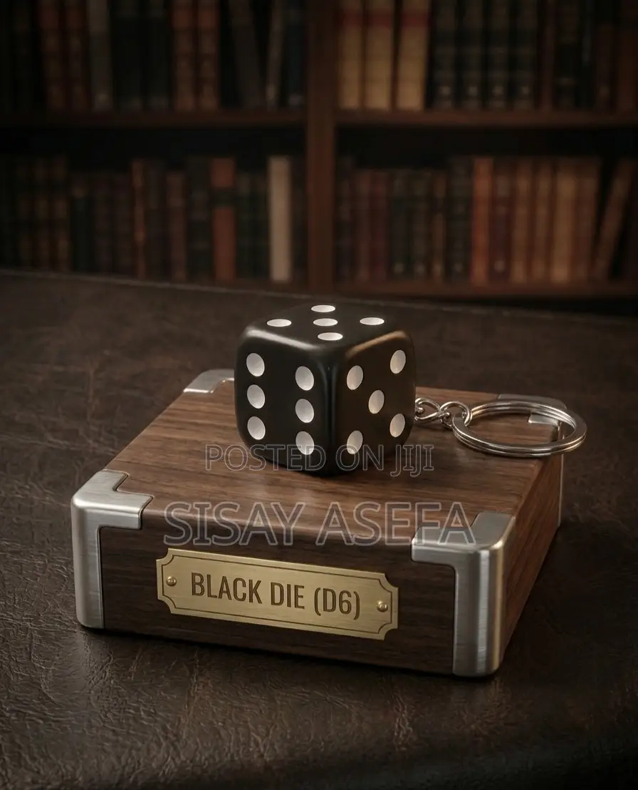 Black Die Keychain
