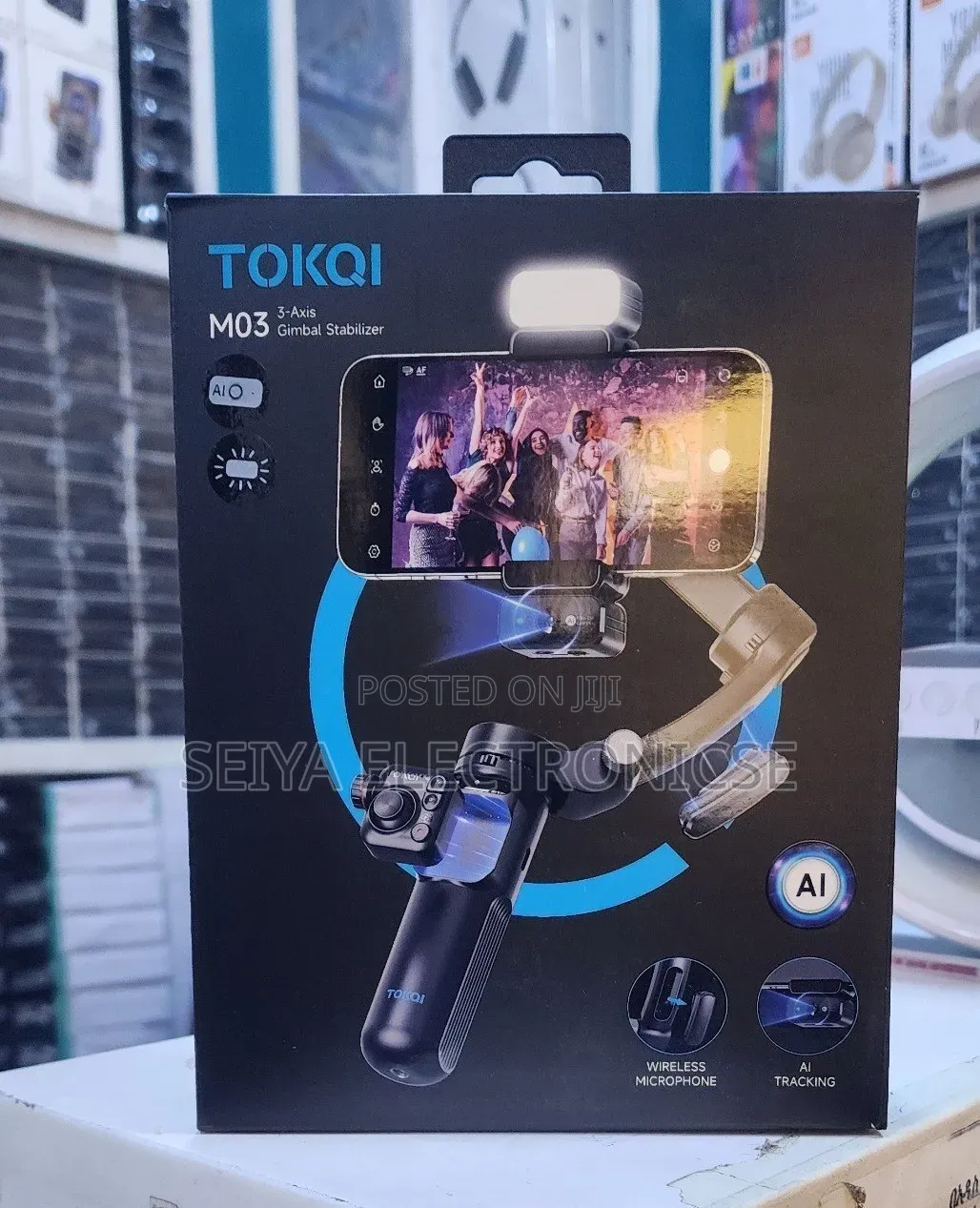 Tokqi M03 3-Axis Gimbal Stabilizer for Smartphones.