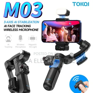 Tokqi M03 3-Axis Gimbal Stabilizer for Smartphones.