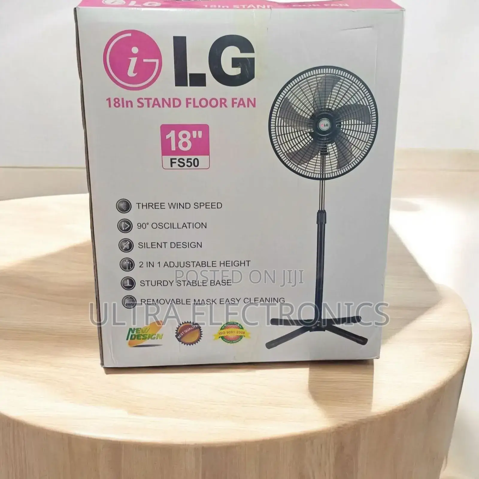 Lg 18-Inch Stand Floor Fan Model Fs50 for Home or Office Cooling.