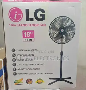 Lg 18-Inch Stand Floor Fan Model Fs50 for Home or Office Cooling.