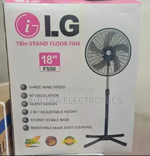 Lg 18-Inch Stand Floor Fan Model Fs50 for Home or Office Cooling.