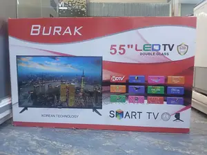 Burak 55" Led Smart Tv. Double Glass:The Screen Features a Protective