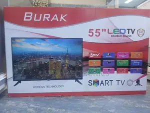 Burak 55" Led Smart Tv. Double Glass:The Screen Features a Protective