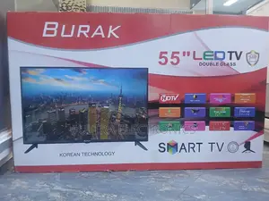 Burak 55" Led Smart Tv. Double Glass:The Screen Features a Protective