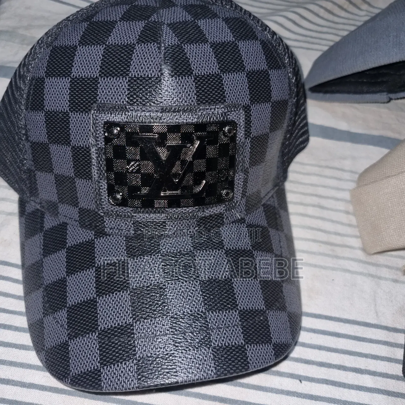 Leather Lv Baseball Cap