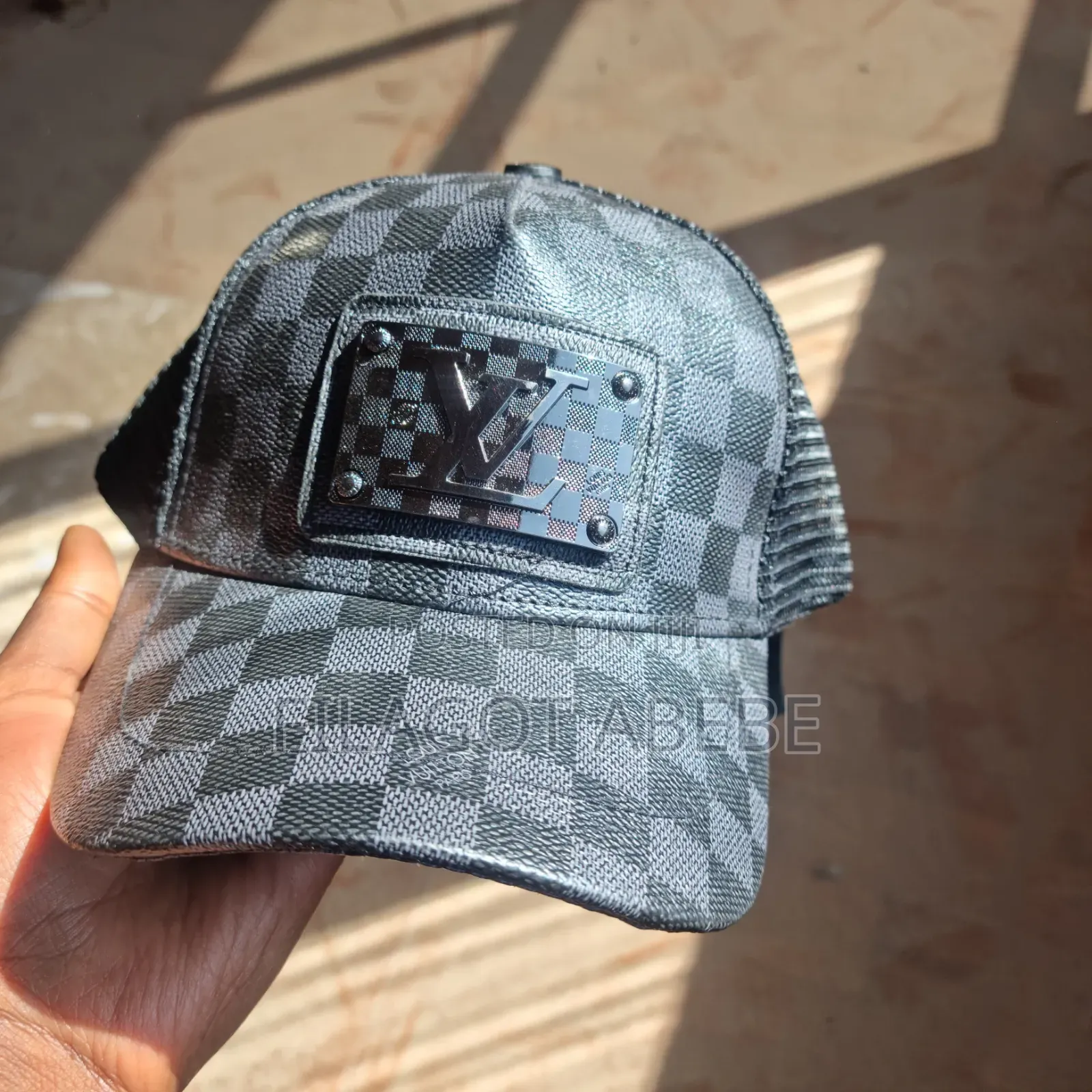 Leather Lv Baseball Cap