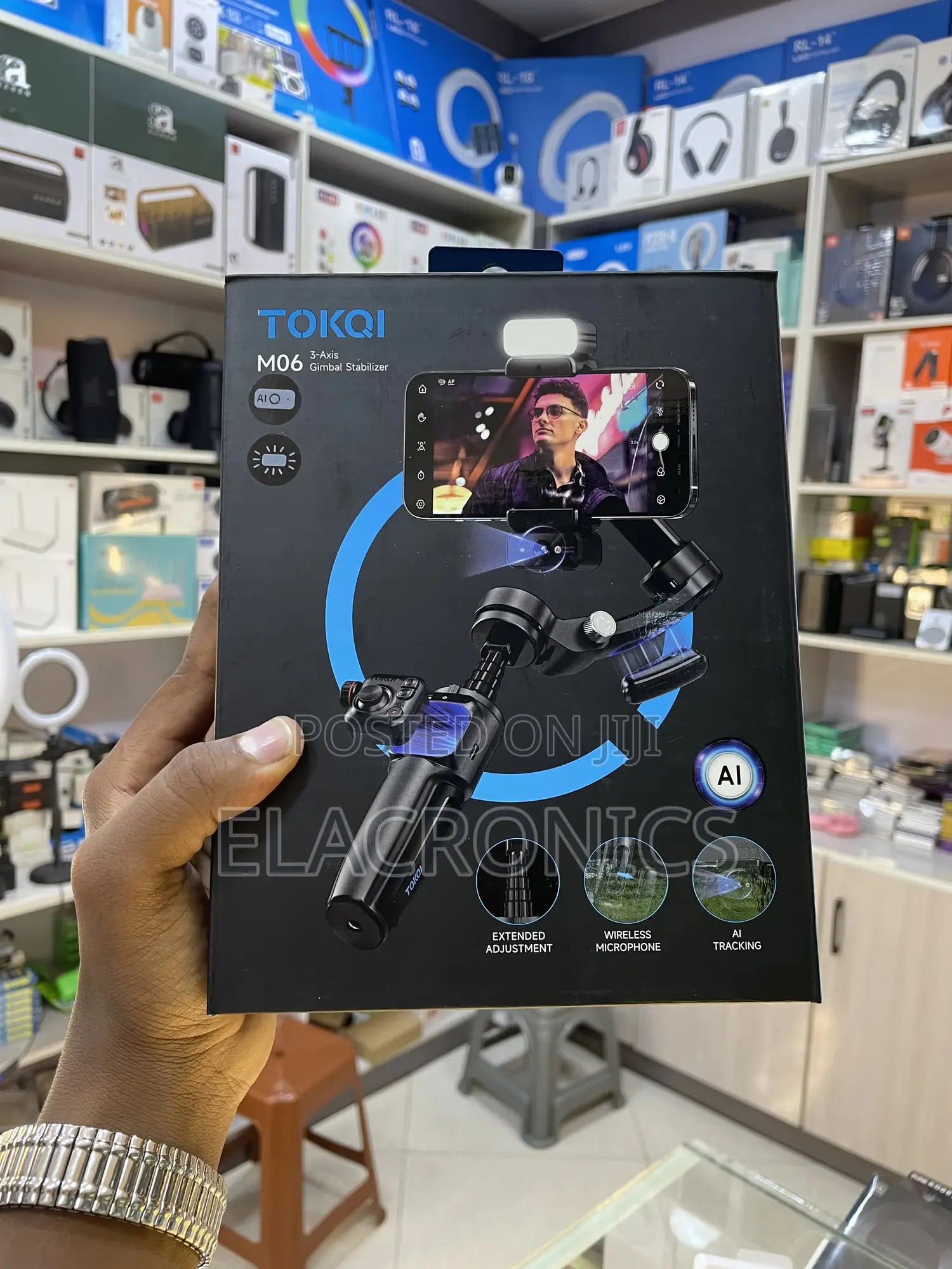 Tokqi M06 Smart Gimbal Phone Stabilizer (3-Axis Gimbal)