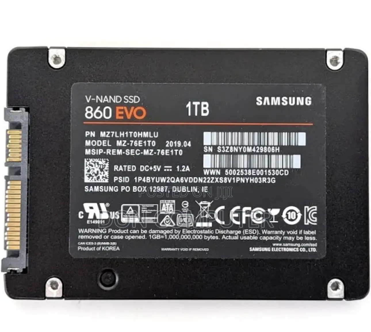 Samsung 860 Evo 1 Tera Byte