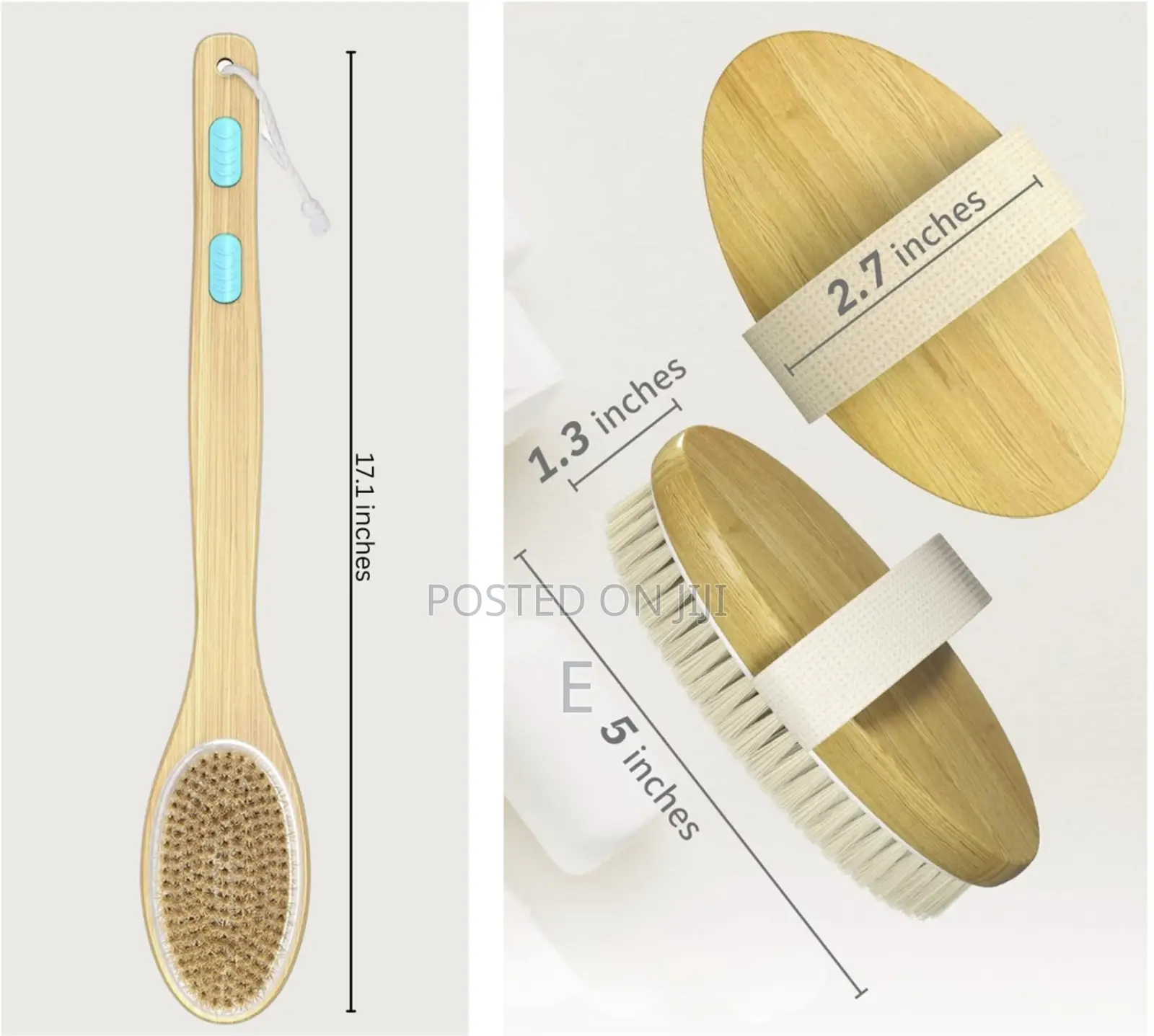 3 Pack Body Brush, Back Shower Bath Brush , Wet Dry