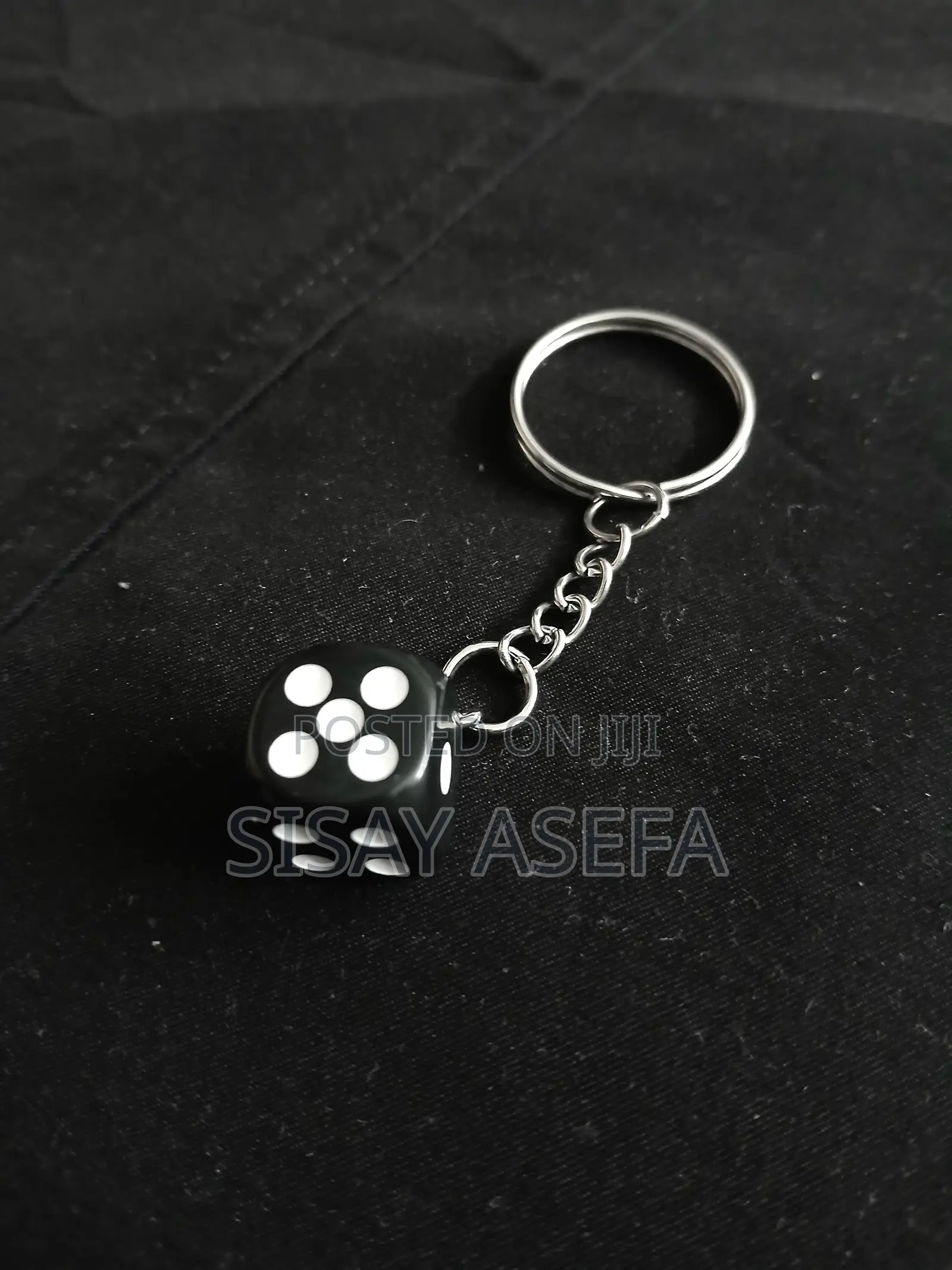 Black Die Keychain