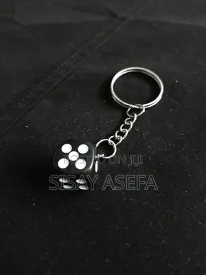 Black Die Keychain
