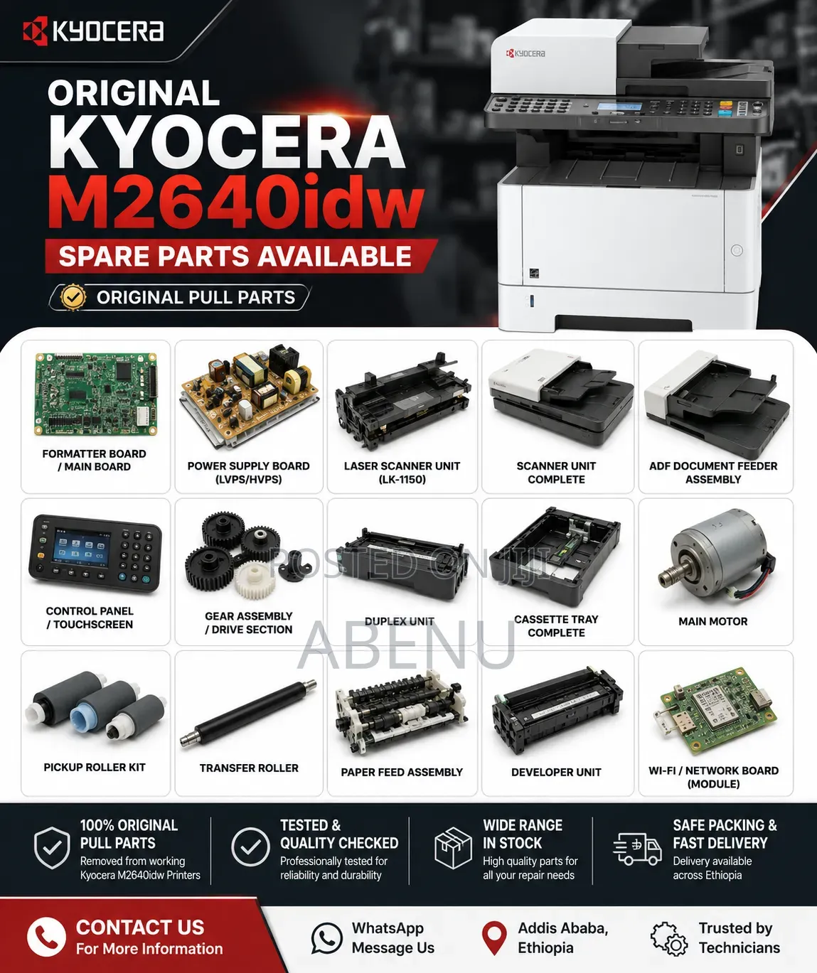 Kyocera Ecosys M2640idw Spare Parts