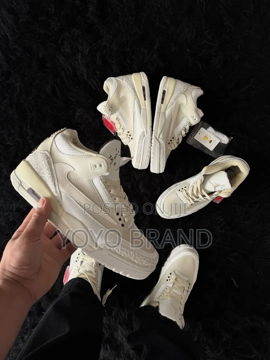 Nike Air Jordan 3 Retro Xtravis Scott "Sail X Reverse Mocha" Boots
