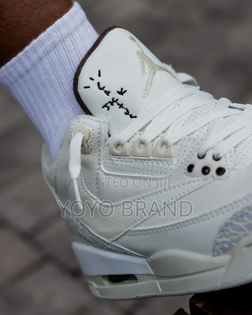 Nike Air Jordan 3 Retro Xtravis Scott "Sail X Reverse Mocha" Boots
