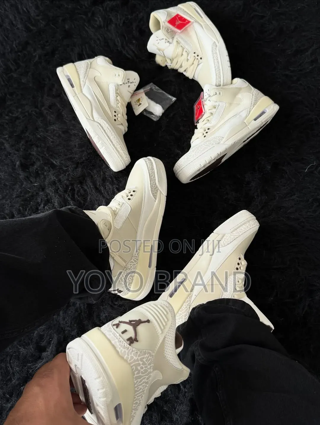 Nike Air Jordan 3 Retro Xtravis Scott "Sail X Reverse Mocha" Boots