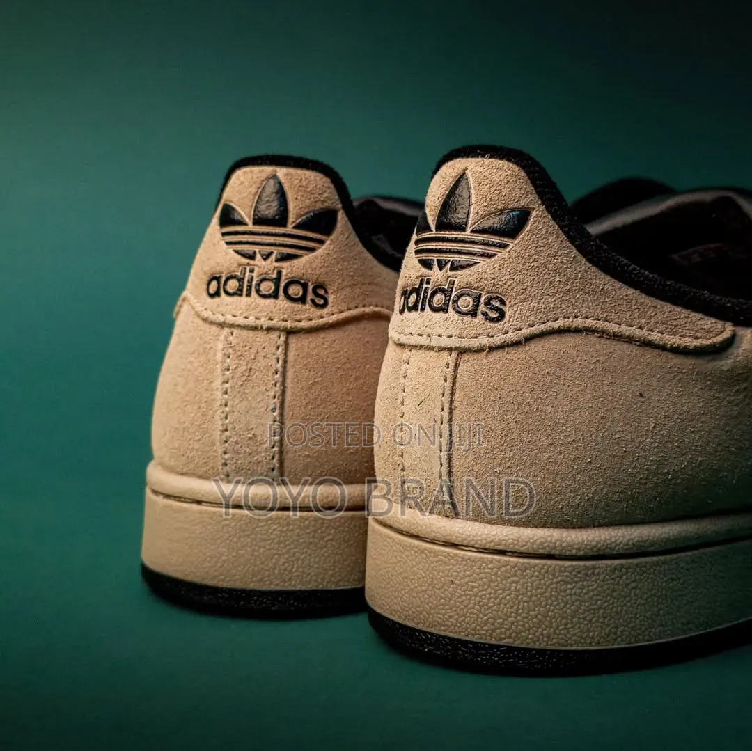 Adidas Super Star Ii Beige Suede Black/Stripes Unisex Fashion Shoes
