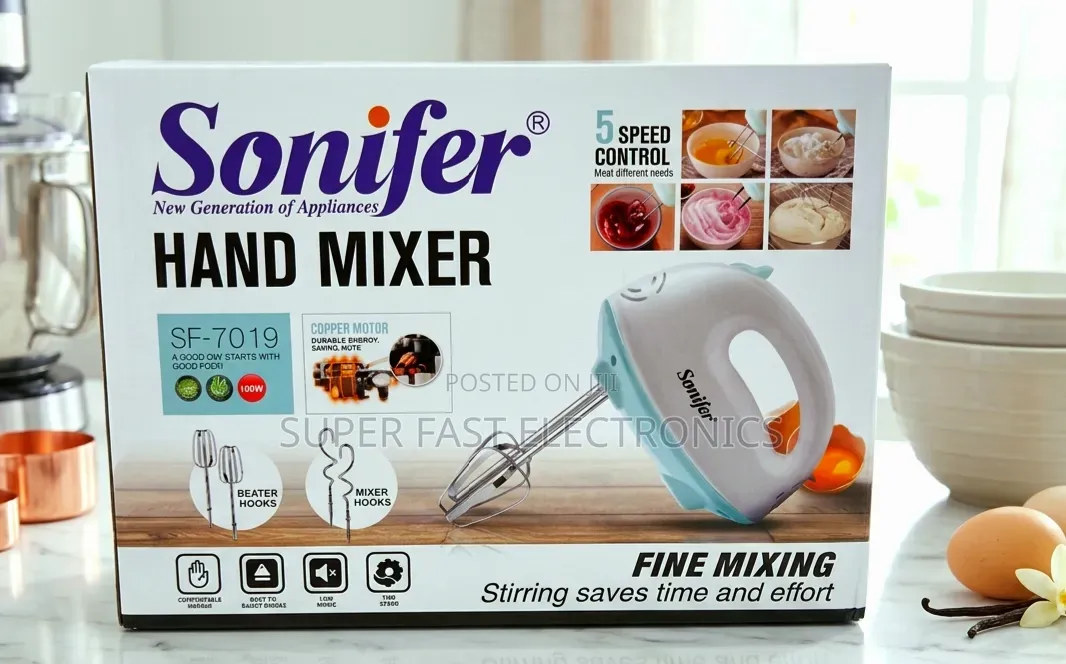 Sonifer Hand Mixer 100w 5-Speed Fine Mixing System
