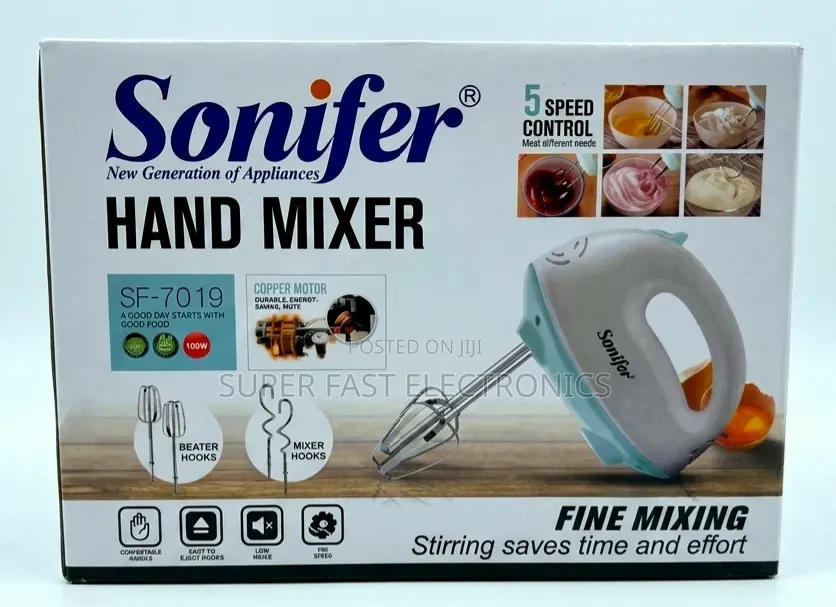 Sonifer Hand Mixer 100w 5-Speed Fine Mixing System