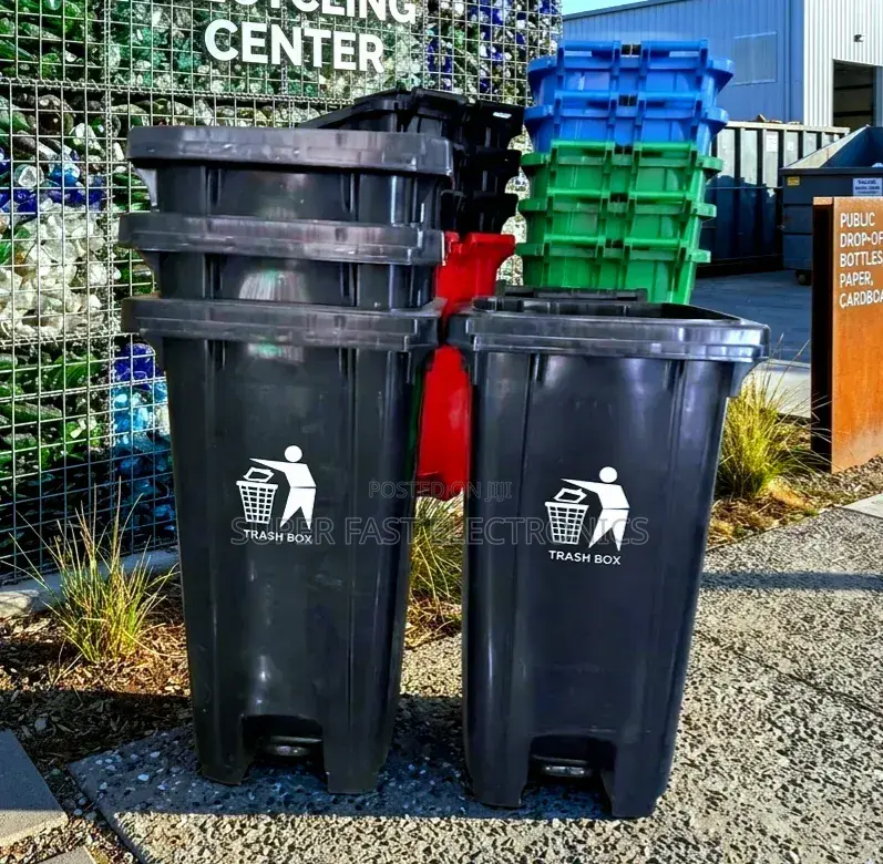 Garbage 240l Outdoor Garbage Bin - Industrial Wheelie Bin With Foot Pe