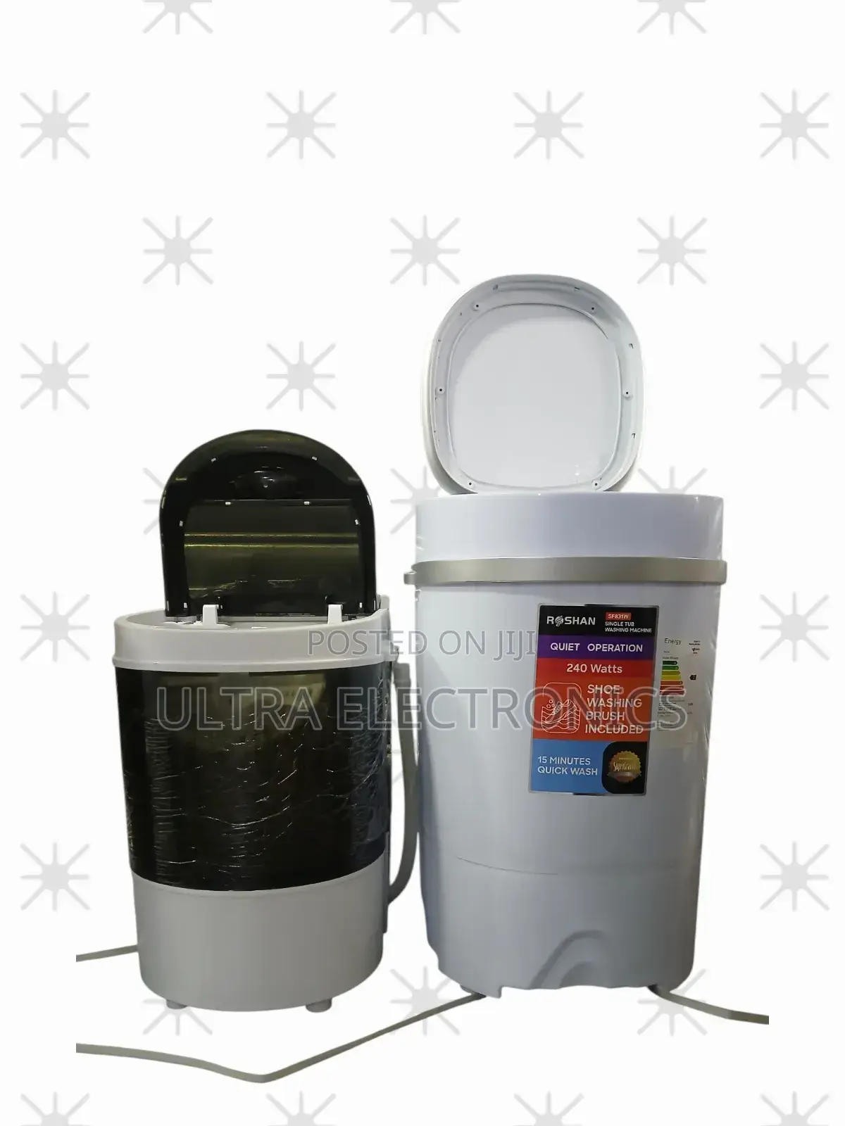 Roshan 4kg Mini Washing Machine Which Features a Quiet 240-Watt Motor