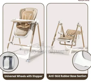 Waby High Chair Swing - Adjustable,Foldable Feeding Chair, Dual Tray