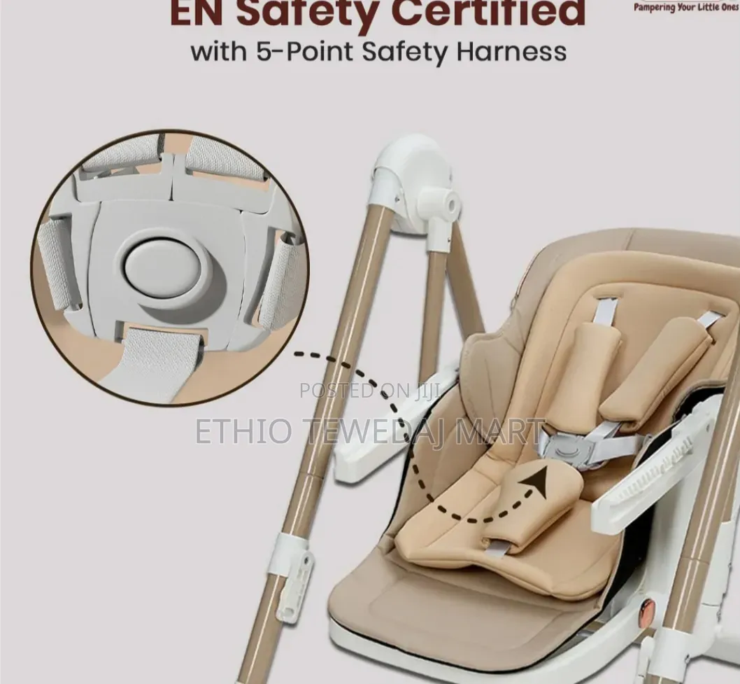 Waby High Chair Swing - Adjustable,Foldable Feeding Chair, Dual Tray