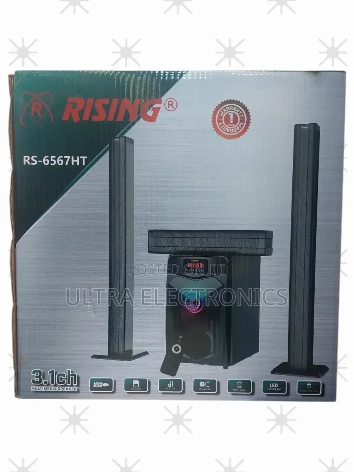 Speaker Rising 3.1 System Featuring a Subwoofer