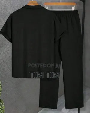 Men's Long Pants Set Men Two Pieces