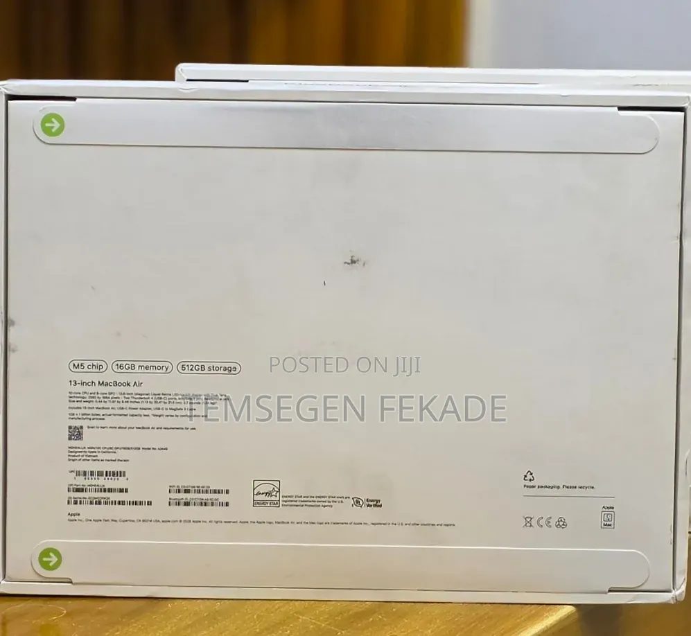 New Laptop Apple MacBook Air 2026 M5 13-inch 16GB Apple M5 SSD 512GB