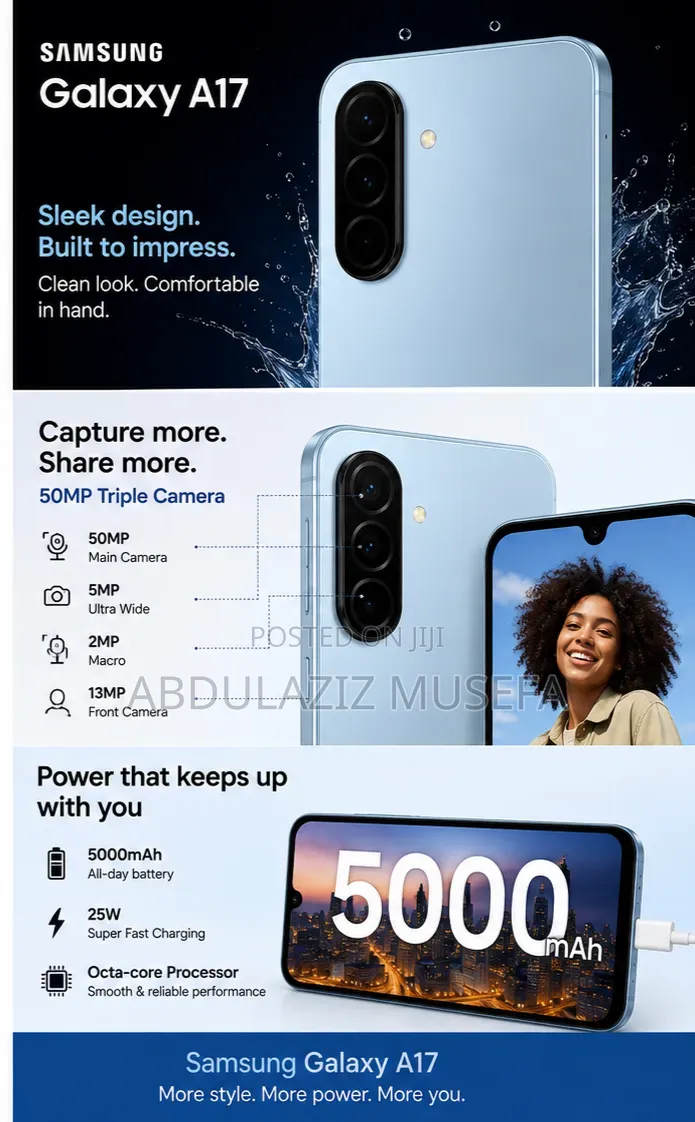 New Samsung Galaxy A17 128 GB Black