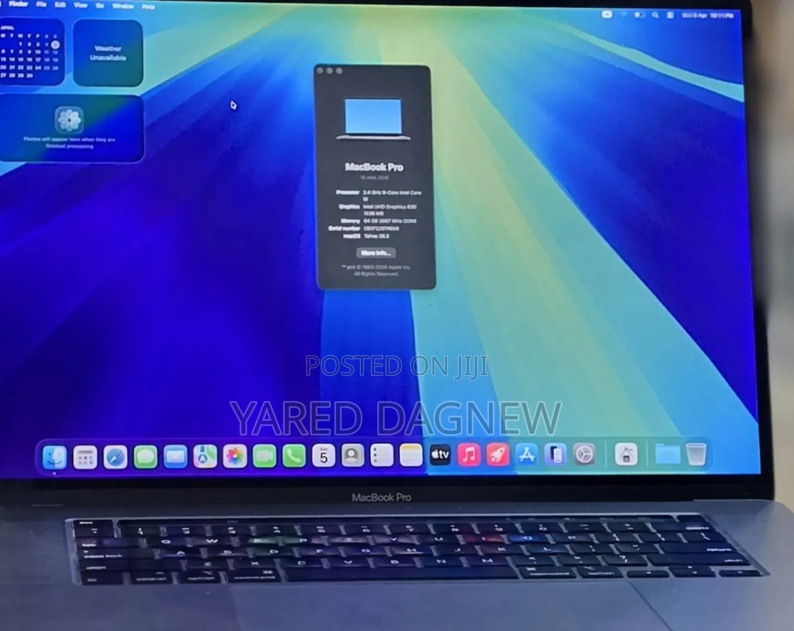 New Laptop Apple MacBook Pro 2019 64GB Intel Core i9 SSD 512GB