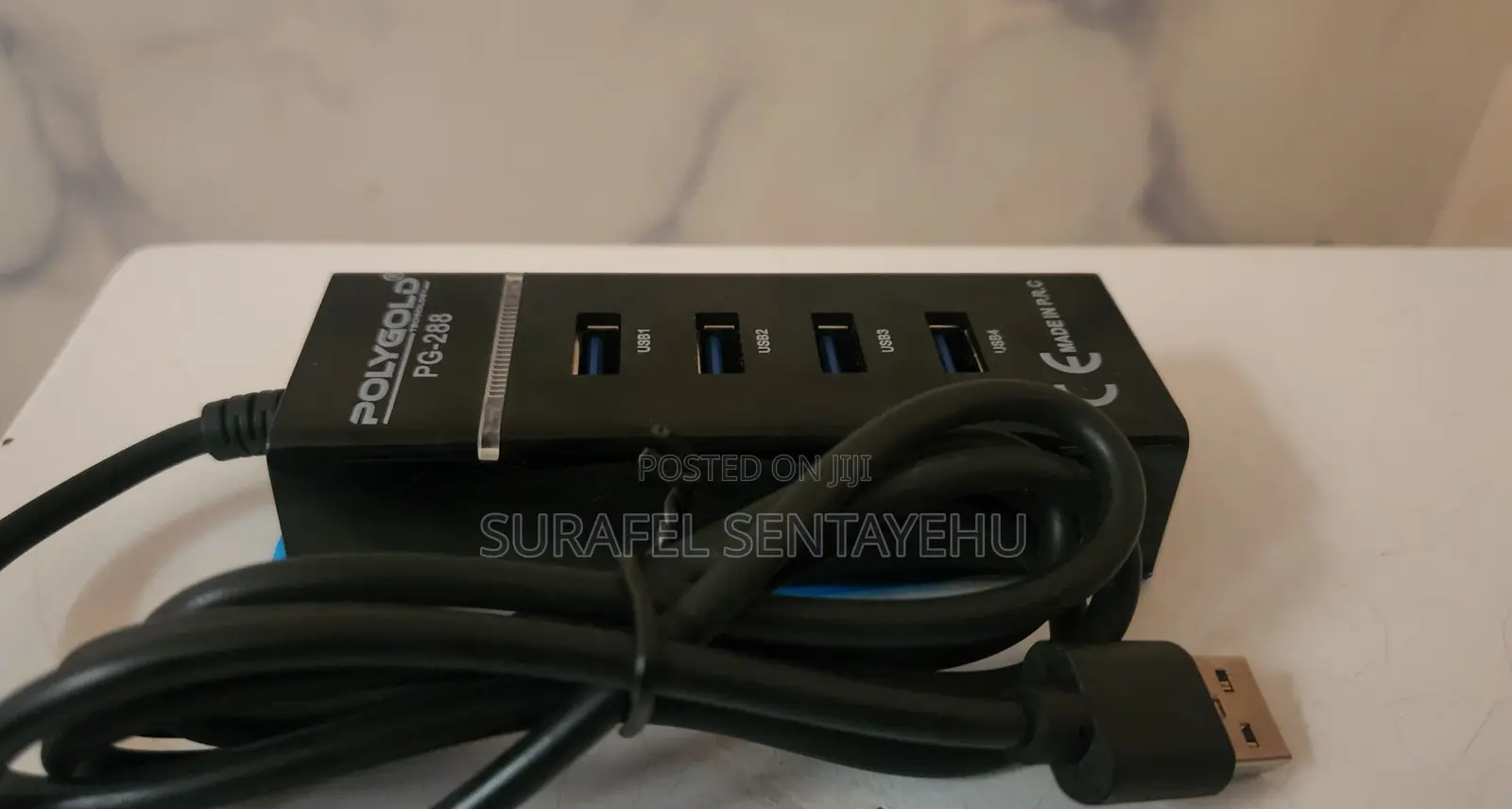 Polygold 4-Port Usb 3.0 High-Speed Hub (1.2m Long Cable) - New