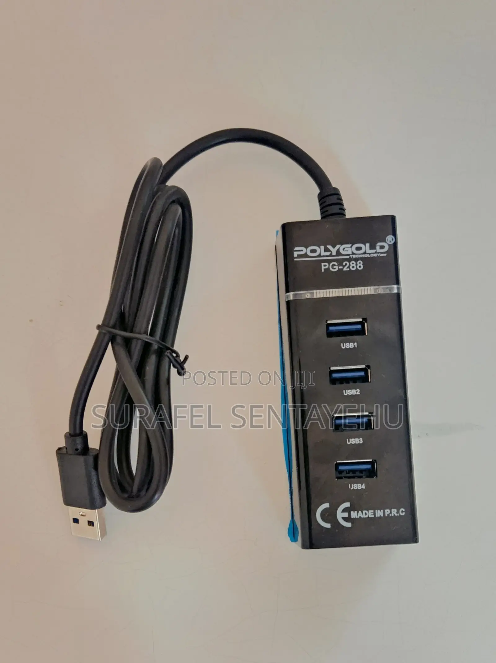 Polygold 4-Port Usb 3.0 High-Speed Hub (1.2m Long Cable) - New