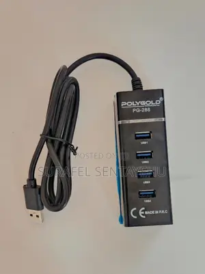 Polygold 4-Port Usb 3.0 High-Speed Hub (1.2m Long Cable) - New