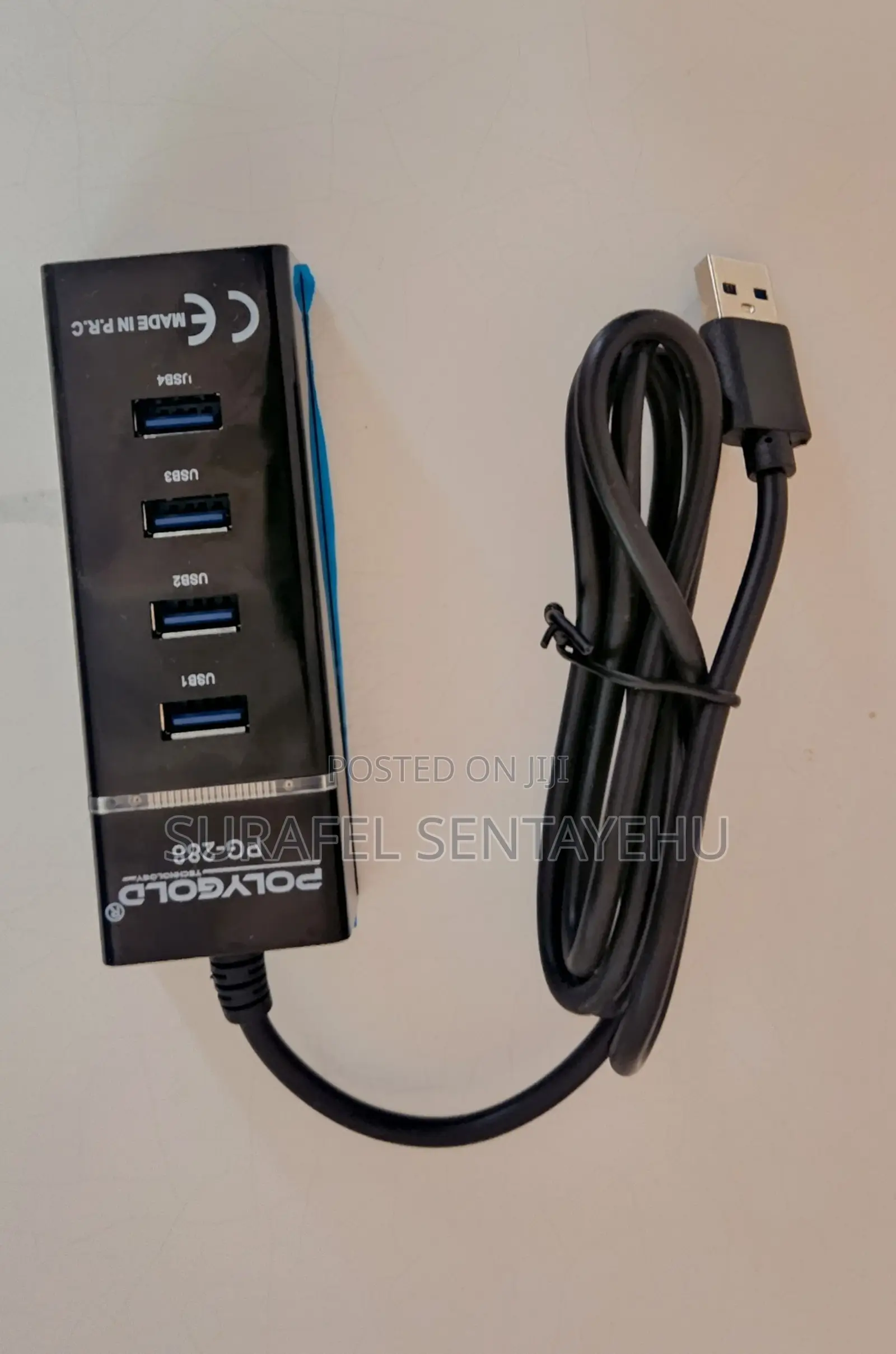 Polygold 4-Port Usb 3.0 High-Speed Hub (1.2m Long Cable) - New