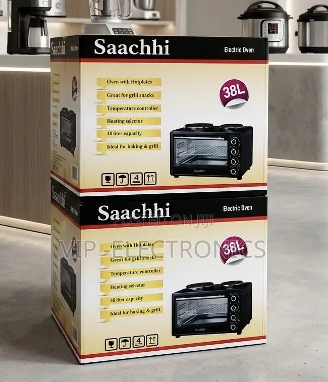 Saachhi Mini Oven 38l Electric Oven With Dual Hotplates