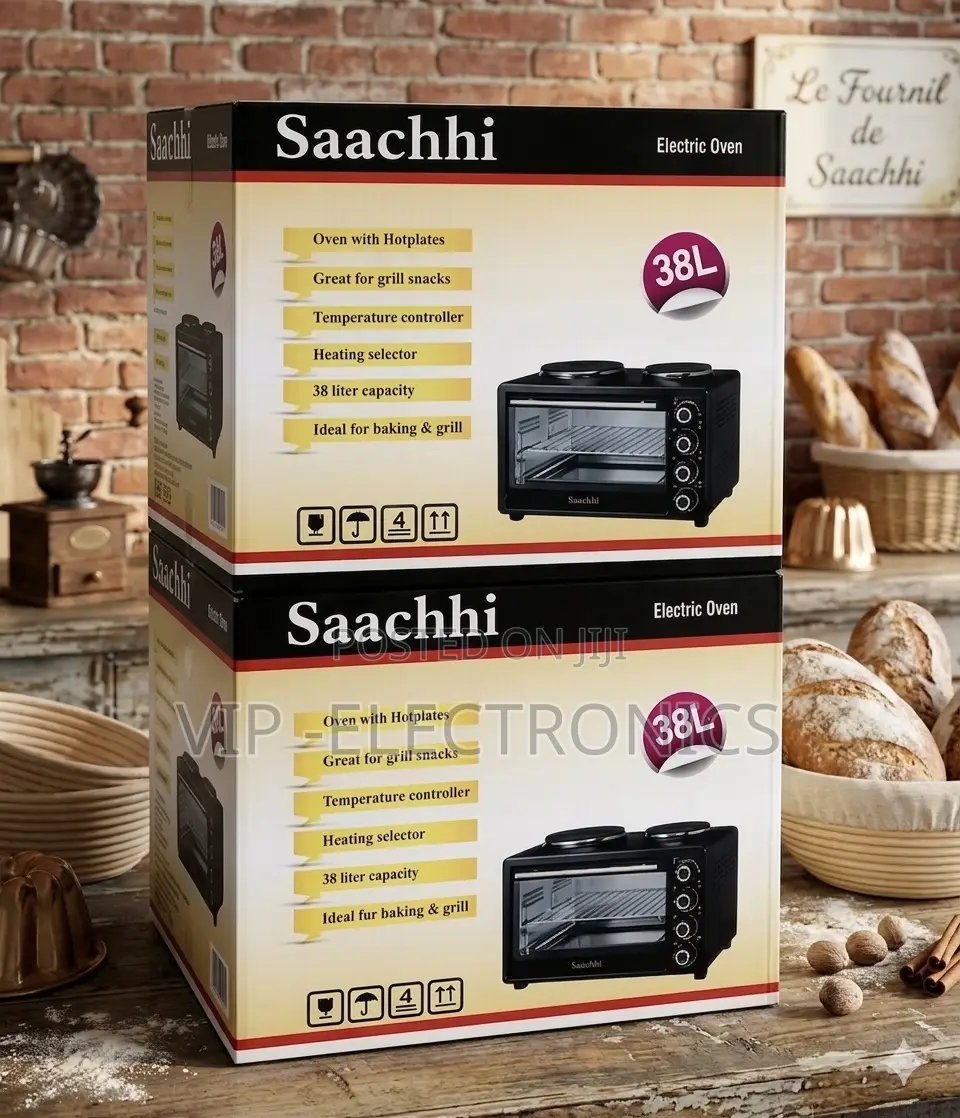 Saachhi Mini Oven 38l Electric Oven With Dual Hotplates
