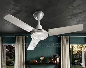 Crown Ceiling Fan With Led Light Modern 3 Blade Silent Fan