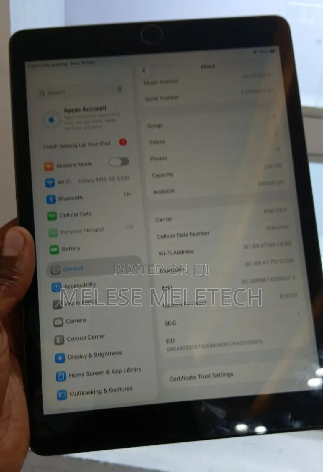 New Apple iPad 10.2 (2020) 256 GB Gray