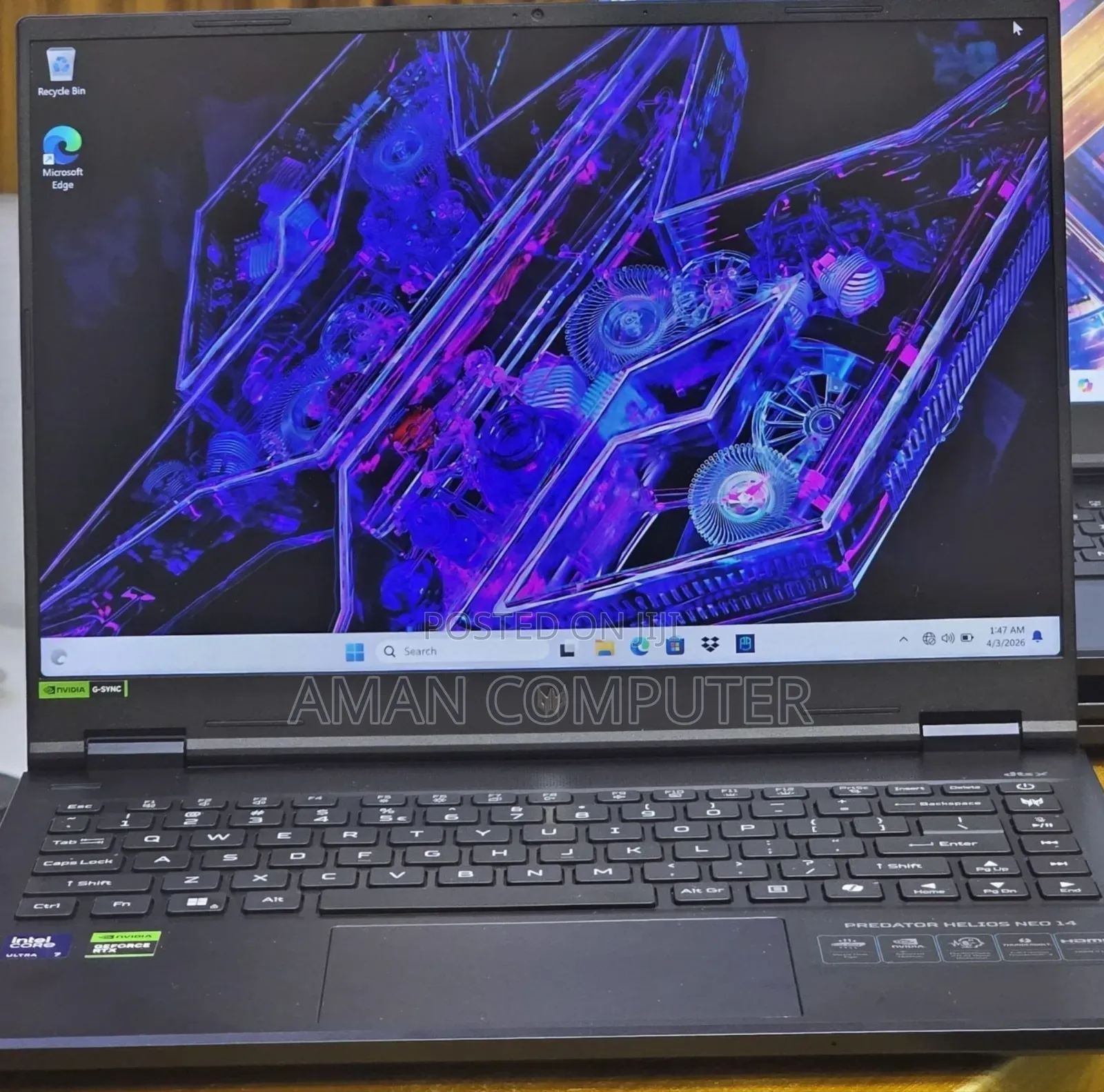 New Laptop Acer Predator Helios Neo 16 16GB Intel Core Ultra 7 SSD 1T